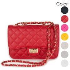 Borsetta donna tracolla catena trapuntata borsa piccola da ragazza per passeggio