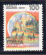 Castelli Lire 100 Varietà Stampa Nera Spostata