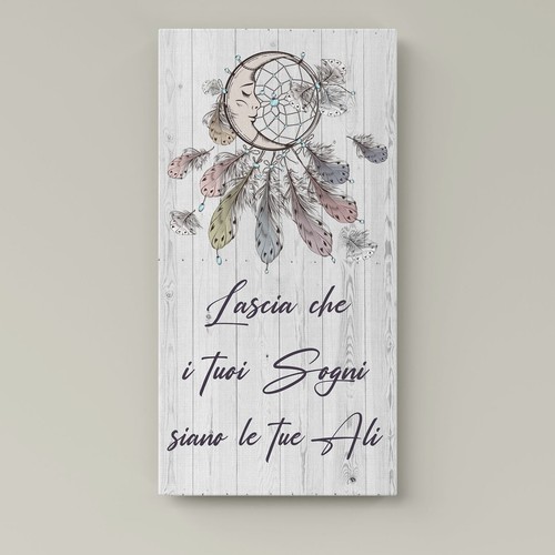 Quadro shabby con - , frase