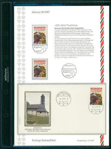Svizzera etsb 1987 foglio - etsb, 1987/9b