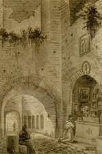 Antico disegno a inchiostro