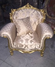 hand carved armchair gold leaf