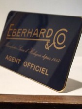 EBERHARD VINTAGE PUBBLICITÀ IN METALLO DA ESPOSIZIONE AGENT OFFICIEL...