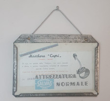 ESPOSITORE PARETE METALLO CON VETRO CON INTERNO RITAGLIO MASCHERA CAPRI EPOCA