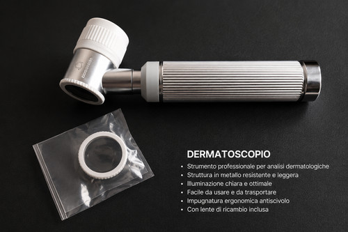 Dermatoscopio con lente - , di