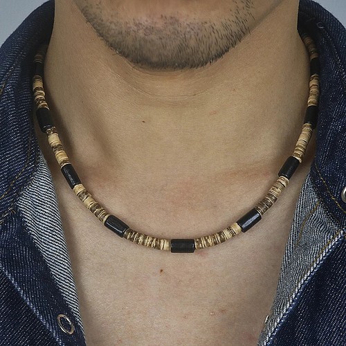 Tribal coconut beads - coconut,