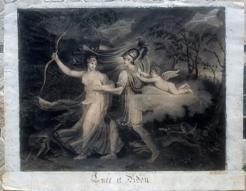 Disegno antico enea didone - antico,