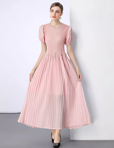 Abito rosa antico lungo - rosa,