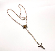 Collana perline rosario vetro