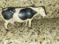Mucca da latte contadino imperiale vintage 1986 gomma dura plastica