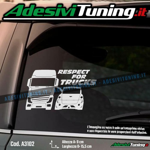 Adesivo respect for trucks - adesivo,