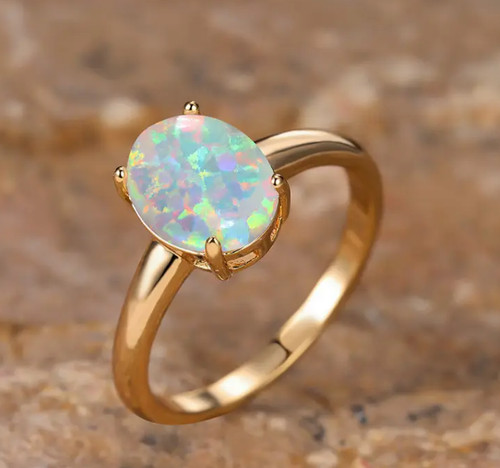 Anello opale taglia - anello,