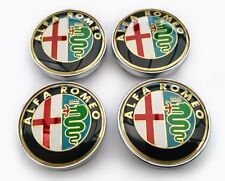 4 Tappi Coprimozzo ALFA ROMEO Gold Giulietta 159 146 147 Brera Fregi CERCHI 60mm