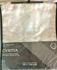 Coppia tendine tenda 60x150 cm bianco tende da interni ricamate bretelle Cyntia