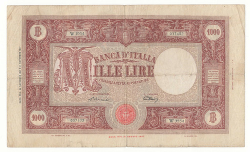 1000 lire grande - m,