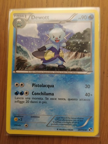 Carta pokemon dewott - carta,