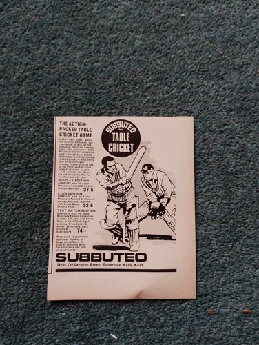 Sk138 ephemera 1961 advert - sk138,