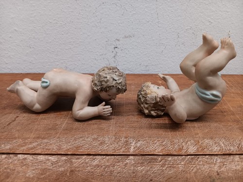 Vecchia coppia statuine bimbi - statuine,