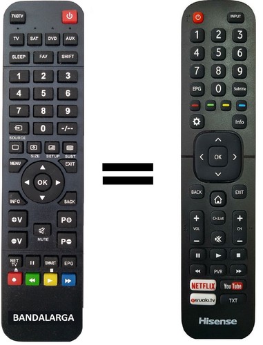 Telecomando per hisense - per, tv