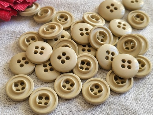 Lotto bottoni vintage beige - lotto, 30