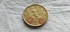 Moneta rara 20 centesimi euro Italia 2002 - Con difetto di conio - (Lotto nr 5)