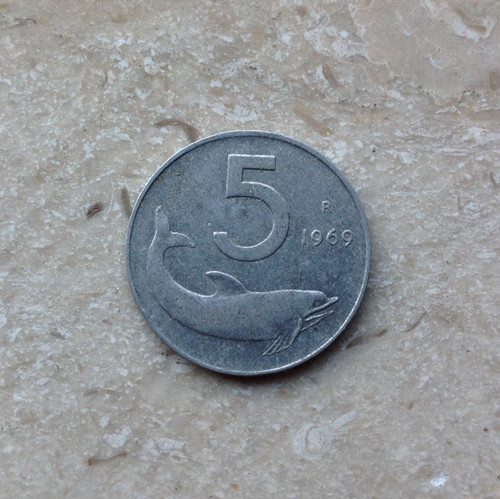 Lire 1969 italia delfino - lire,