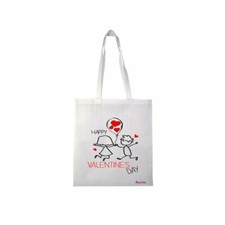 borsa spesa 36x40 scritta happy regalo festa innamorati amore cuore