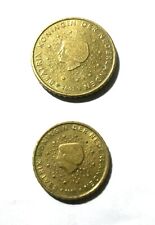 2 Monete Olandesi Rare Da Euro Collezione 50cent-10cent 1999-2001 Numismatica
