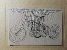 Triciclo sperimentale a benzina Clark Pittsburgh Motor 1897 - Stampa antica