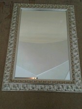 specchio specchiera bellissima cornice legno argento est 62 x 82