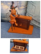 Vintage Dispenser Sigarette Portasigarette Legno Cane Scottish Marinaio Bancone 