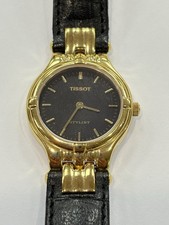 Orologio al quarzo donna Tissot Stylist V135/235 quadrante nero tono oro con scatola