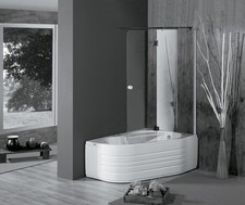 VASCA ANGOLO ASIMMETRICA 150X100 WAP BOX  TELAIO E PANNELLO NON IDROMASSAGGIO