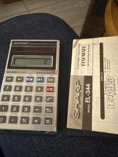 Calcolatrice solare Sharp EL-344 con manuale operazioni Elsimate