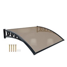 Pensilina tettoia di copertura in policarbonato alveolare modulabile fume