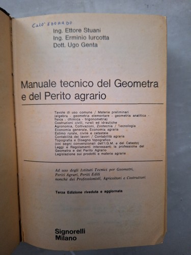 Manuale tecnico del geometra - , e