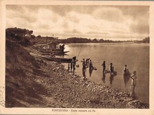 Alessandria Pontestura Ponte Natante sul Po Traghetto F. Grande  spedita