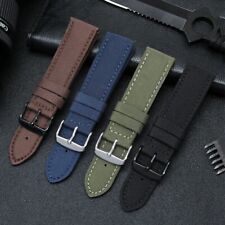 Cinturino orologio nylon canvas nero verde blu marrone 18 19 20 21 22 23 24 mm
