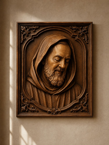 Bassorilievo padre pio - bassorilievo,