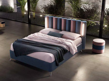 LETTO FRANCESE/MATRIMONIALE C/SENZA RETE 140/160/180 CONTENITORE TESSUTI LUSSO