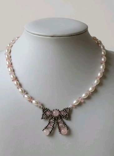 Collana artigianale fiocco - collana,
