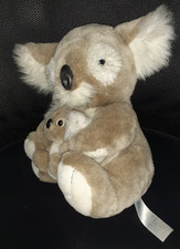 Peluche peluche Happy People KOALA orso mamma,bambino VINTAGE made Germany Brema