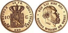 Olanda 10 fiorini oro 1875