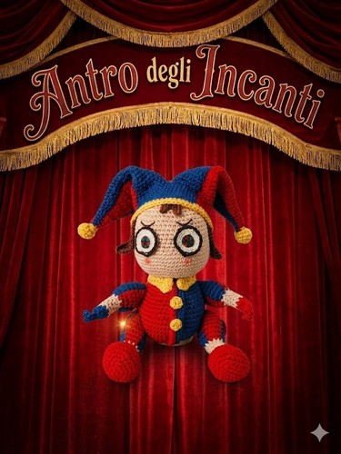 Pomni pupazzo amigurumi - pomni,, pupazzo,