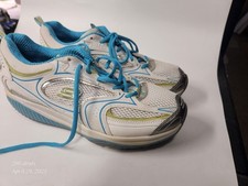 Scarpa SKECHERS Shape-ups donna bianca blu tonificante atletica taglia 10