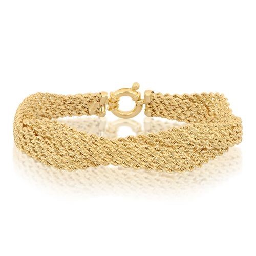 Bracciale fune multifilo oro - fune,