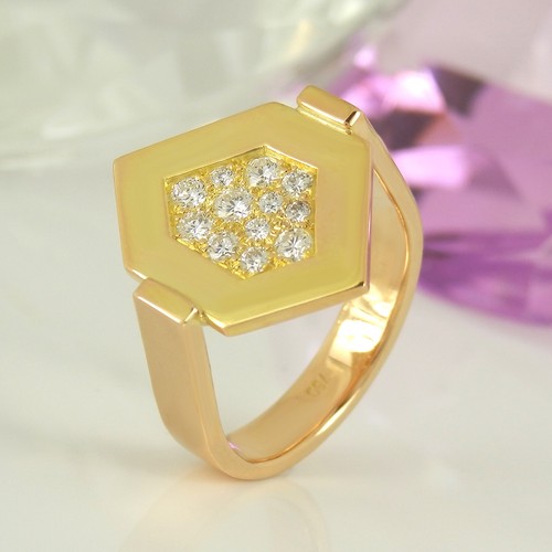 Anello moderno oro giallo 750