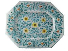 Centrotavola decorato a mano in ceramica di Caltagirone L. 40 cm