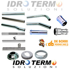 CANOTTI VARI IN OTTONE CROMATO PER SIFONE BAGNO / CASSETTA ALTA Ø26 Ø30 Ø32