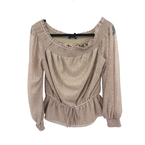 Blusa peplum metallizzata - blusa,